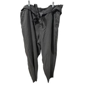 Old Navy Gray Paperbag High Rise Tapered Leg Pants Size 2X with Belt